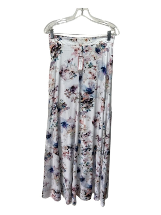 Mumu Size Large White, Blue & Pink Polyester Sleeveless Floral Tiered Skirt Set White, Blue & Pink / Large