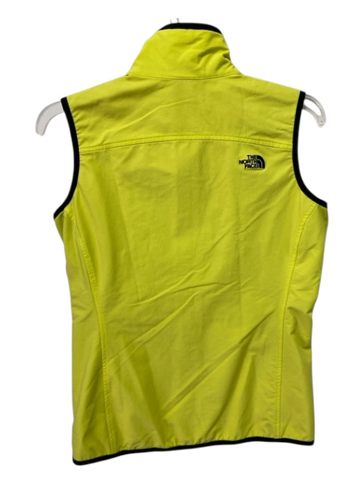 The North Face Size Medium Yellow & Black Polyester Blend Mock Collar Vest Yellow & Black / Medium