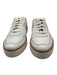 Lucchese Shoe Size 7 white & tan Leather Lace Up Almond Toe Open Back Sneakers white & tan / 7