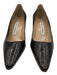 Manolo Blahnik Shoe Size 37.5 Chocolate Brown Leather Croc Embossed Pumps Chocolate Brown / 37.5