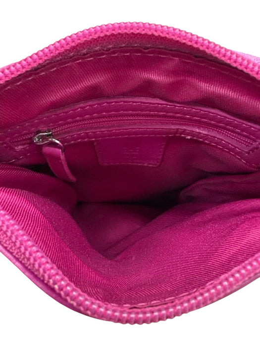 RFID Magenta Leather Crossbody Bag Magenta / Small