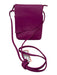RFID Magenta Leather Crossbody Bag Magenta / Small