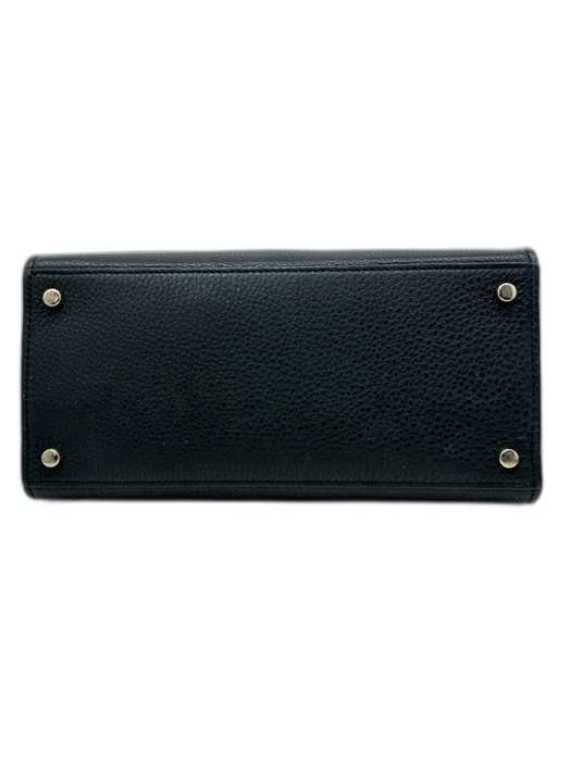 Kate Spade Black Leather Pebbled Top Handle Square Bag Black / Small