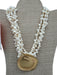 No Brand Pearl Freshwater Pearl Gold Accents Multi Strand Necklace Pearl