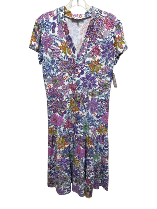 Jude Connally Size Small White, Purple, Orange Nylon Blend Floral Dress White, Purple, Orange / Small