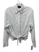 Yagya Size XS White Polyamide Blend Snaps Collared Long Sleeve Top White / XS