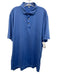 Peter Millar Size XL Blue Synthetic Solid Athletic Polo Men's Short Sleeve Blue / XL