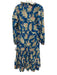 Mille Resort & Travel Size M Blue & Multi Cotton Long Sleeve Split Neck Dress Blue & Multi / M