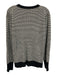 Steven Alan Size L Black & White Cashmere Horizontal Stripes Knit Sweater Black & White / L