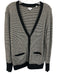 Steven Alan Size L Black & White Cashmere Horizontal Stripes Knit Sweater Black & White / L