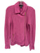 Lauren Ralph Lauren Size M Pink & Gold Cotton Rib Knit Gold Zipper Moto Sweater Pink & Gold / M
