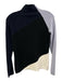Donna Karan Size S Light Blue, Navy & White Viscose Blend Knit Mock Neck Sweater Light Blue, Navy & White / S