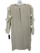 Stella McCartney Size 40 Off White Viscose Long Sleeve Bow Applique Shift Dress Off White / 40
