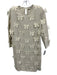 Stella McCartney Size 40 Off White Viscose Long Sleeve Bow Applique Shift Dress Off White / 40