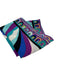 Emilio Pucci Turquoise, Purple & Multi Silk Rectangle Abstract Long scarf Turquoise, Purple & Multi / Large