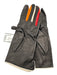 Ulisses Black, Red & Orange Leather Color Block Button Detail Gloves Black, Red & Orange
