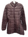 Patagonia Size M Burgundy Nylon Goose Down Puffer Hood 3/4 Length Jacket Burgundy / M
