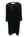 Johnny Was Size M Black Rayon & Silk Velvet Floral Embroidery 1/2 sleeve Jacket Black / M