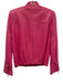 St. John Sport Size P Bubblegum Pink Leather Gold Snaps Paneled Tie Cuff Jacket Bubblegum Pink / P
