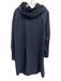 Mycra Pac Size M Navy Nylon Blend Pleated Hood Button Up 3/4 Length Jacket Navy / M