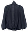 Armani Collezioni Size 2 Black Polymide Blend Mock Neck Stitch Detail Jacket Black / 2