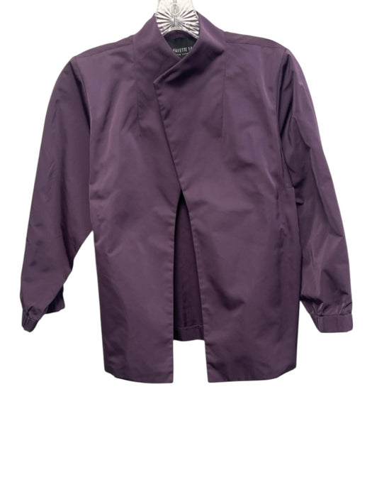 Lafayette 148 Size S Plum Purple Polyester High Neck Elastic Cuff Pockets Jacket Plum Purple / S