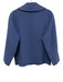 Elie Tahari Size XS Blue Merino Wool Round Collar Button Up Wide Sleeves Jacket Blue / XS