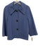 Elie Tahari Size XS Blue Merino Wool Round Collar Button Up Wide Sleeves Jacket Blue / XS