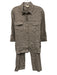 Ann Mashburn Size XS Brown, cream & black Viscose & wool Short Sleeve Pant Set Brown, cream & black / XS
