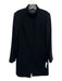 Elie Tahari Size S Black Virgin Wool stand collar Snaps Pockets Coat Black / S