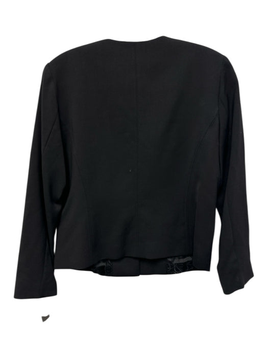 Brooks Brothers Size 6 Black Wool Buttons Pockets 3/4 Sleeve Jacket Black / 6