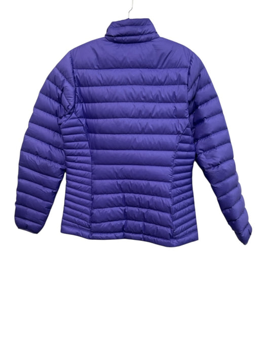 Patagonia Size S Purple Polyester Goose Down Stand Collar Zip Up Puffer Jacket Purple / S
