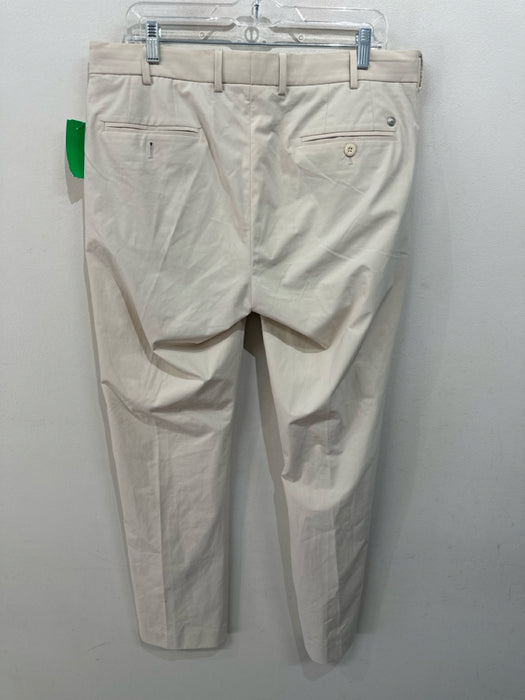 Peter Millar Size 35 Beige Synthetic Solid Khakis Men's Pants
