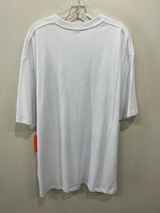 Bape Size XXL White & Gray Cotton Graphic Men's Short Sleeve