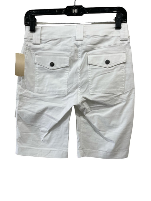 Anatomie Size XS White Polyamide Blend Cargo Pockets Bermuda Zip & Snap Shorts White / XS