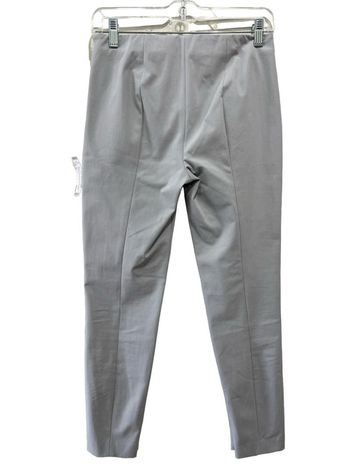 Theory Size 0 Light Gray Cotton Blend Seam Detail Skinny Ankle Zip Pants Light Gray / 0