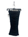 Fuzzi Size XS Black Polyester Mesh Overlay Ruched Strapless Dress Black / XS