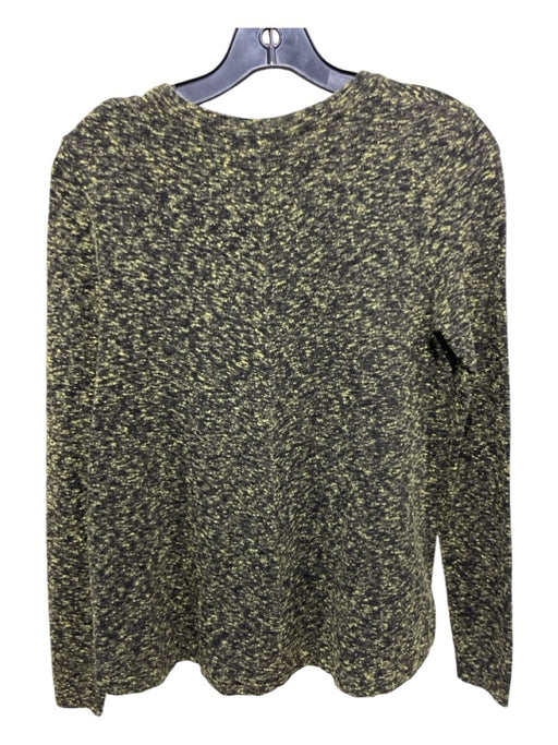 Milly Size P Green & Black Viscose Long Sleeve Speckled Sweater Green & Black / P