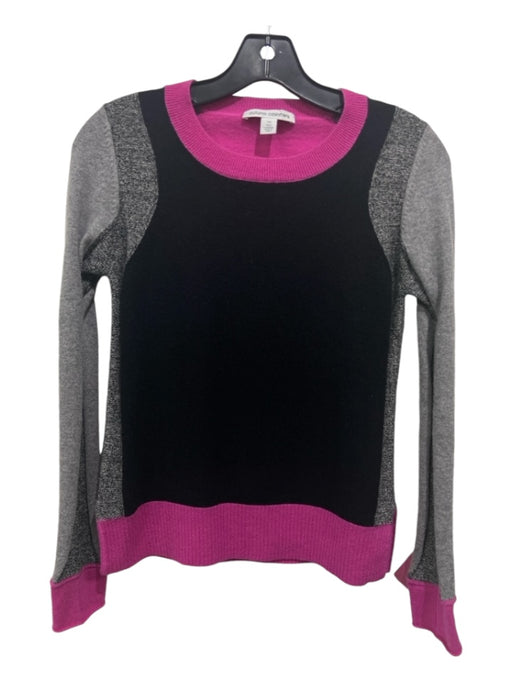 Autumn Cashmere Size XS Black, Pink, Gray Cashmere Long Sleeve Ribbed Sweater Black, Pink, Gray / XS