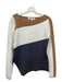 Diane Von Furstenberg Size P/S Brown, White, Gray Wool Blend Long Sleeve Sweater Brown, White, Gray / P/S