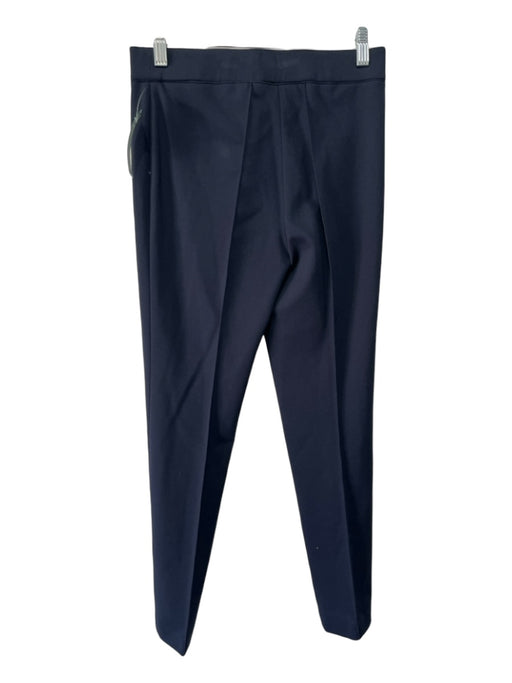 Akris Punto Size 2 Navy Blue Viscose Blend Snap & Zipper Front Zip Trouser Pants Navy Blue / 2