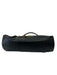 Balmain Black & Gold Leather Shoulder Bag Croc Embossed Oversized Buckle Bag Black & Gold / Medium