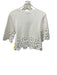 Sea New York Size XS White Cotton Half Sleeve Floral Eyelet Sweater White / XS