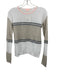 Lisa Todd Size XS White, Beige, Navy Cotton Long Sleeve Checkered Sweater White, Beige, Navy / XS