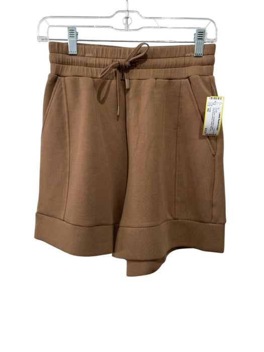 Varley Size XS Tan Brown Viscose Blend Elastic Drawstring Waist Pocket Shorts Tan Brown / XS