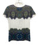 Etro Size Small White, Green, Purple Cotton Short Sleeve Floral Print Top White, Green, Purple / Small