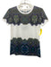 Etro Size Small White, Green, Purple Cotton Short Sleeve Floral Print Top White, Green, Purple / Small