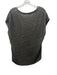 Majestic Filatures Size XS Gray Silk Cap Sleeve V Neck Mixed Fabric Top Gray / XS
