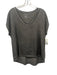 Majestic Filatures Size XS Gray Silk Cap Sleeve V Neck Mixed Fabric Top Gray / XS