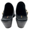 Stuart Weitzman Shoe Size 6.5 Black Leather Buckle Stacked Heel Mule Pumps Black / 6.5
